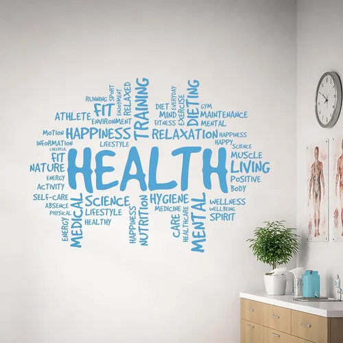 Miniatura 19 de Vinilo adhesivo para pared, diseño de nube, sala médica, relajación, spa, decoración grande (ig6159) (XL 45 x 62 pulgadas, negro mate)