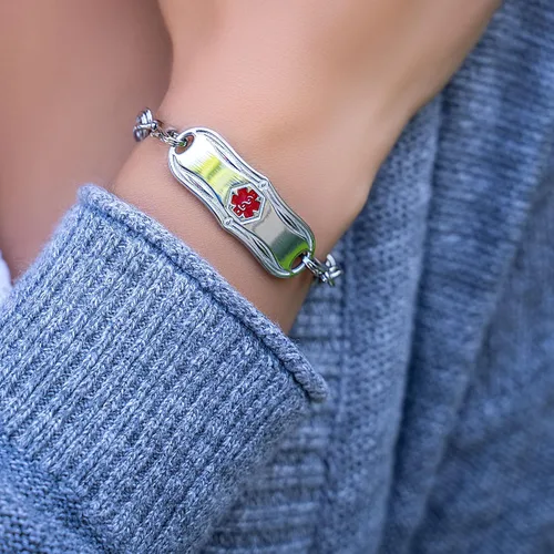 Miniatura 3 de Divoti Signature Custom Engraved Medical Alert ID Bracelet for Woman