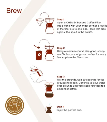 Miniatura 5 de Chemex Cafetera de vidrio para verter - Serie clásica - 10 tazas - Embalaje exclusivo Cafetera manual grande del goteo, vidrio de borosilicato