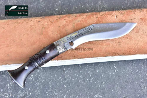 Miniatura 3 de GK&CO. Kukri House Kukri genuino - Hoja Cheetlange Kukri de 5 pulgadas, Khukuri auténtico de espiga completa hecha a mano en Nepal