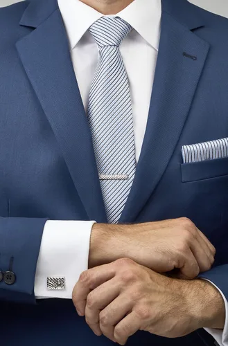 Miniatura 5 de Juego de corbata de regalo para hombre, corbata sedosa, bolsillo cuadrado, clips de corbata, gemelos para hombres