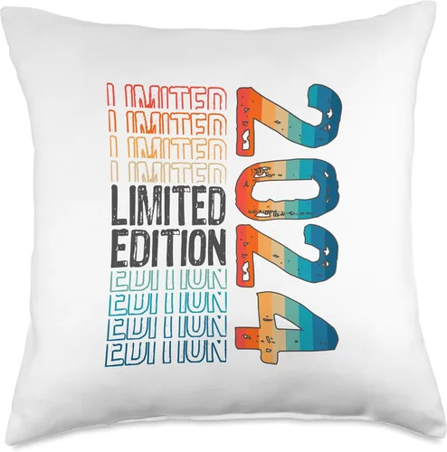 Miniatura 4 de Limited Edition Vintage 2024 Retro Birthday Throw Pillow
