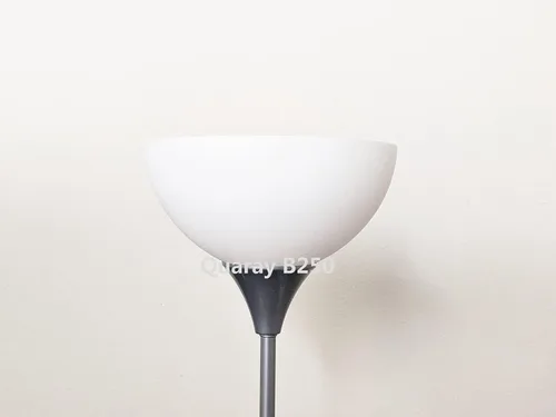 Miniatura 2 de Quaray Pantalla de lámpara de cuenco de plástico de 10 pulgadas para lámpara de pie Torchiere, blanco, B250