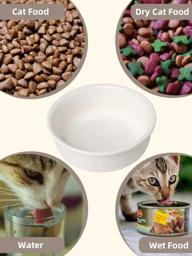 Miniatura 5 de GDCZ Soporte elevado para cuenco para gatos, soporte de metal de 11.6 pulgadas con 2 cuencos de cerámica extraíbles de 15 onzas para comida y agua