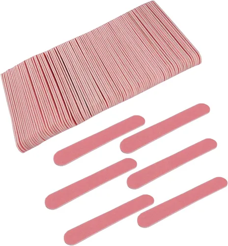 Miniatura 11 de Mini limas de uñas a granel (100 unidades), lima de uñas de doble cara para uñas naturales, juego de herramientas de manicura, lima de uñas