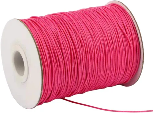 Miniatura 11 de Cordón encerado de 0.039 in y 175 yardas para la fabricación de joyas, hilo de cuentas de poliéster negro para trenzar pulseras y collares, 00 negro