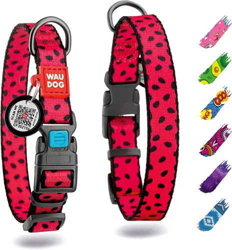 Miniatura 11 de Collar de Nylon para Perros WAUDOG - Collar Ajustable para Perros Grandes, Pequeños y Medianos - Collares Separables para Cachorros de Razas Grandes
