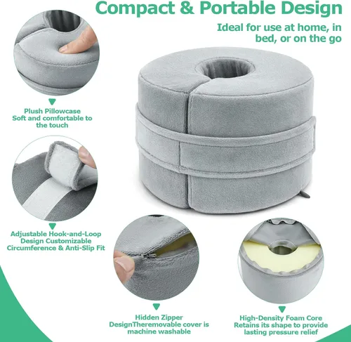 Miniatura 4 de Almohada de elevación de pies, almohada de tobillo para dormir con espuma de alta densidad, almohada de soporte para piernas para elevar los pies