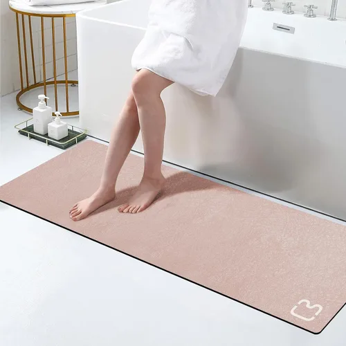 Miniatura 15 de RUERYA Tierra de Diatomeas Alfombras de Baño 23.6 x 15.7 pulgadas, Secado Rápido Súper Absorbente Base de Goma Antideslizante Alfombra de Baño