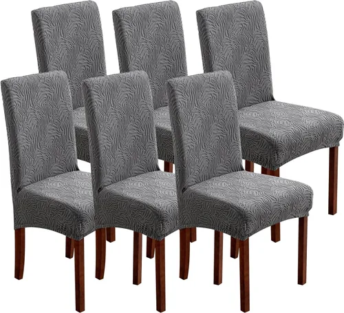 Miniatura 22 de Fundas para silla de comedor, Fundas para sillas de comedor elásticas Parsons, Protector para sillas de comedor y cocina, Extraíbles, Lavables