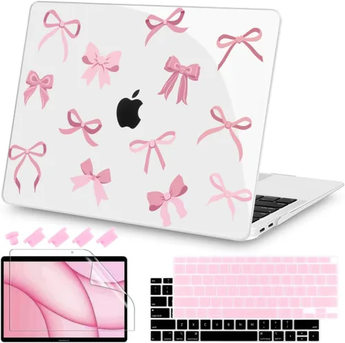 Miniatura 19 de Teryeefi Funda compatible con MacBook Air de 13 pulgadas M1 2021 2020 2019 2018 versión A2337 A2179 A1932 con Touch ID, carcasa rígida de plástico