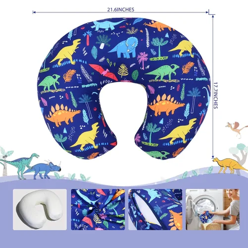 Miniatura 3 de Cloele Funda de almohada de lactancia para almohadas de lactancia materna, fundas de almohada de dinosaurio para bebés niños y niñas, funda