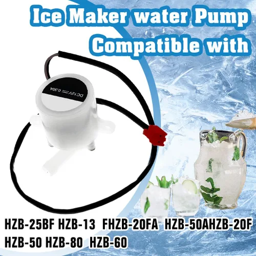 Miniatura 4 de HZB-12A/25BF ZLWB-12 Máquina de hielo Bomba de agua para máquina de hielo en bala pequeña para el hogar HZB-25BF/ HZB-13F/ HZB-20FA