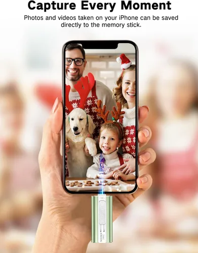 Miniatura 8 de Unidad flash de 256 GB diseñada para teléfono, memoria externa USB de almacenamiento para fotos y videos, Plug and Play, no requiere aplicación