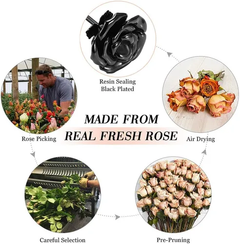 Miniatura 5 de XSMZB Urnas de cremación de rosas para cenizas, tallo largo, colorido recuerdo de cremación de rosas para cenizas, soporte conmemorativo para urna