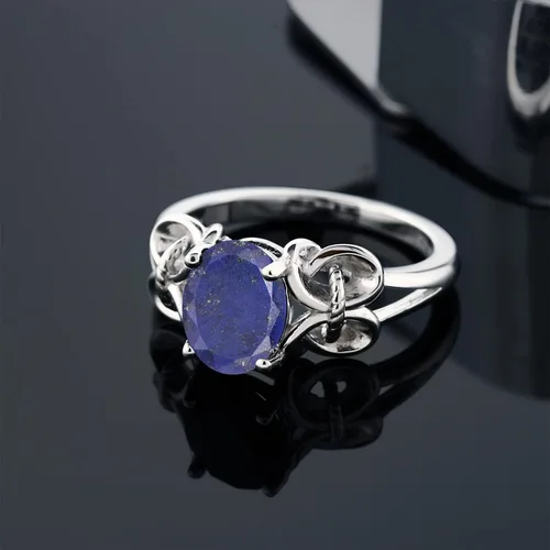 Miniatura 127 de Gem Stone King Anillo de compromiso ovalado con piedra natal para mujer, plata de ley 925, ovalado de 0.354 x 0.276 in, anillo de compromiso