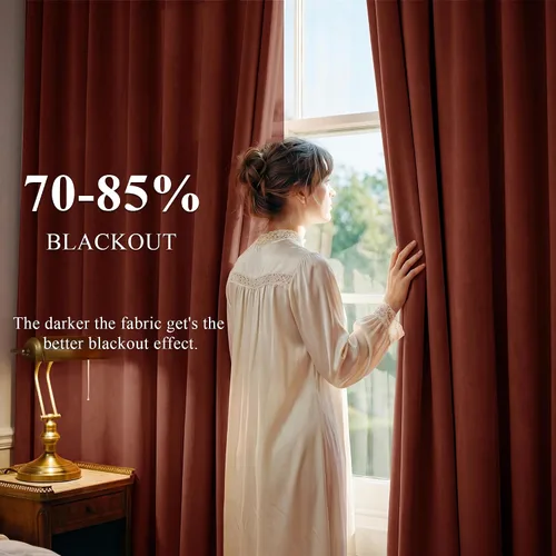 Miniatura 74 de StangH Cortinas de Terciopelo Verde Esmeralda de 96 Pulgadas - Cortinas Opacas de Terciopelo de Lujo Súper Suaves, Elegante Cobertura de Ventana