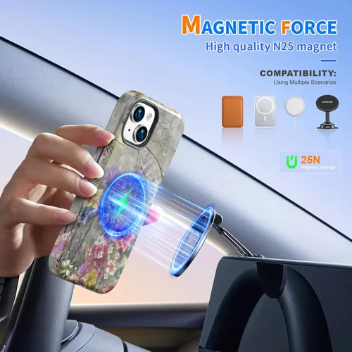 Miniatura 4 de Magsafe - Funda protectora para iPhone 13/14, a prueba de golpes, a prueba de caídas, funda inalámbrica para parachoques, protección híbrida