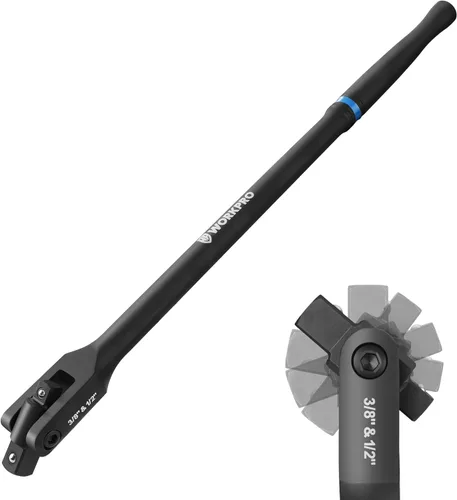 Miniatura 9 de WORKPRO Barra disyuntora de doble unidad, accionamiento de 3/8 pulgadas y 1/2 pulgadas, barras rompedoras resistentes, 24 pulgadas de longitud