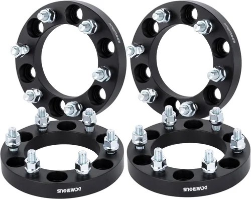 4PC Forged 6x5 to 6x5.5 Wheel Adapters 1 Inch with 12x1.5 Studs 78.1mm Bore Compatible with Chevy 6 Lug 6x127 Truck to 6x139.7 Rims for 2003-2006