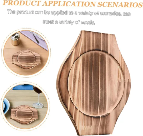 Miniatura 3 de Dolsot - Cuenco de piedra coreana con base de madera, 2 piezas, cuenco de bibimbap coreano, tapete de madera, olla para olla caliente