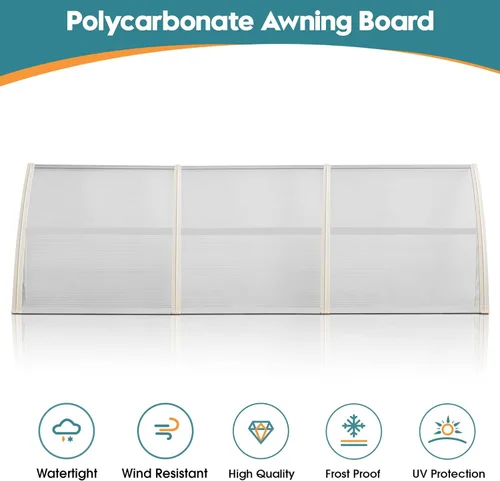Miniatura 4 de MCombo 115.9" x 37.8" Toldo para ventana de policarbonato al aire libre, cortina para puerta de patio, cubierta de toldo, 6055-4012