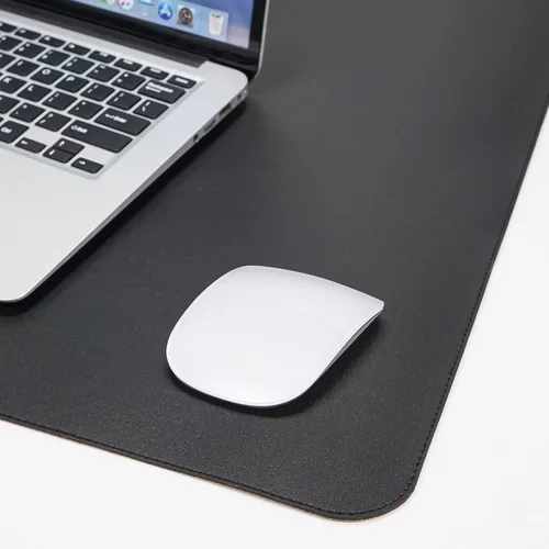 Miniatura 6 de Protector de escritorio de cuero, alfombrilla de escritorio de oficina, alfombrilla grande para mouse, alfombrilla de escritorio de corcho, Negro