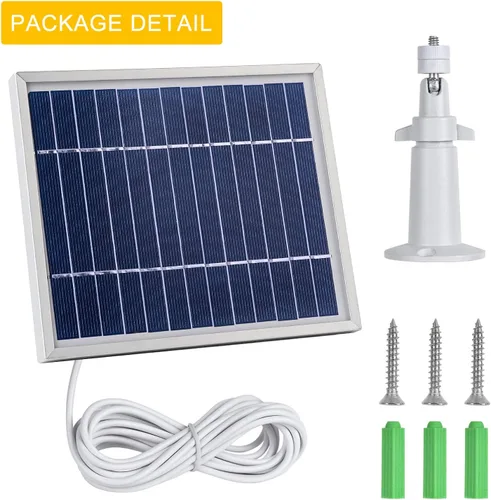 Miniatura 7 de iTODOS Panel solar compatible con Arlo Pro y Arlo Pro 2, cable de carga de alimentación para exteriores de 11.8 pies y montaje ajustable,