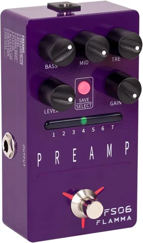 Miniatura 18 de FLAMMA FS22 - Pedal de efectos combo de delay y reverberación estéreo para guitarra ambiental con 3 pares de efectos combo, delay inverso, Combo