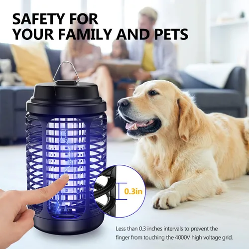 Miniatura 3 de Exterminador de insectos para exteriores, exterminador de mosquitos para interiores con sensor de luz del atardecer al amanecer, matamoscas