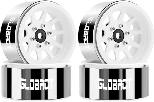 GLOBACT 1.9 Beadlock Wheels Llantas RC Buje de rueda para TRX4 TRX6 Axial SCX10 I II III Pro Redcat 1/10 RC Crawler Accesorios de actualización (4