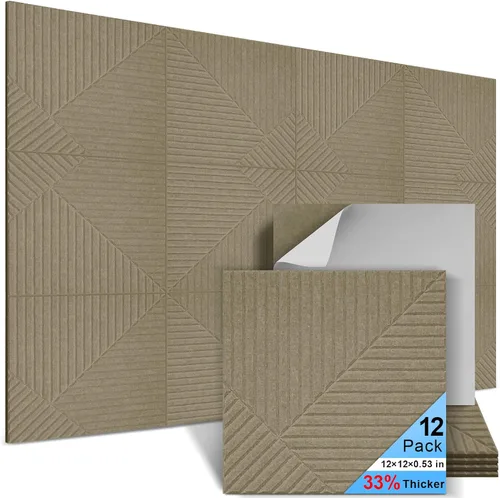 Miniatura 18 de Paquete de 8 Paneles Decorativos Absorbentes de Sonido, Arte de Pared Absorbente de Sonido, Arte de Pared Acústico de 48 x 32 Pulgadas