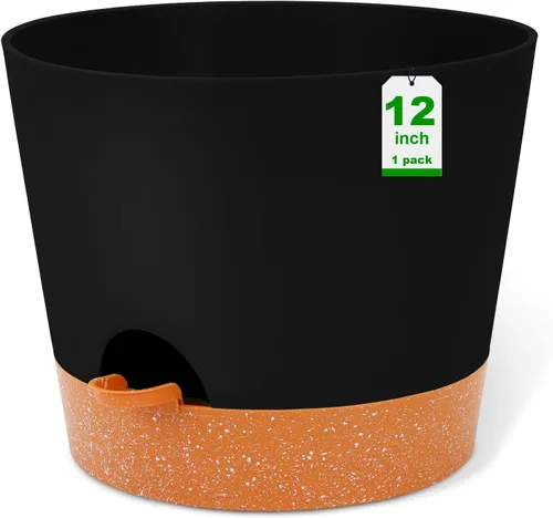 Miniatura 27 de GARDIFE Macetas de 10/9/8 pulgadas para plantas de interior, macetas auto-regantes, macetas de riego automático, macetas de flores, negras