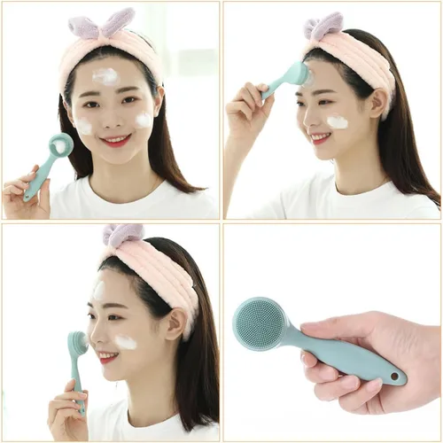 Miniatura 3 de 1 Unidades Cepillo de limpieza Cepillo de lavado facial Cepillo masajeador facial de silicona exfoliante facial Cepillo facial de silicona Cepillo