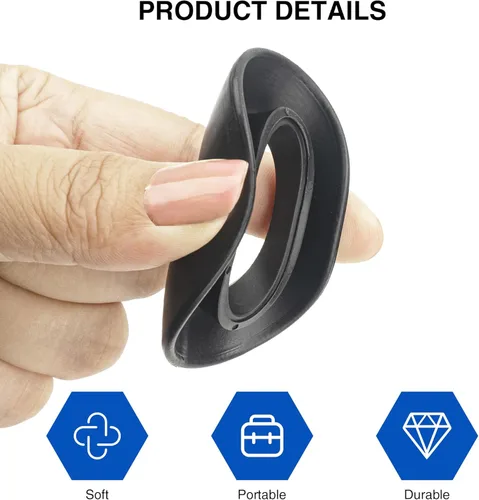 Miniatura 3 de 6 anillos de goteo universales para kayak, piezas de repuesto para remos de canoa, antideslizantes, a prueba de fugas (negro)