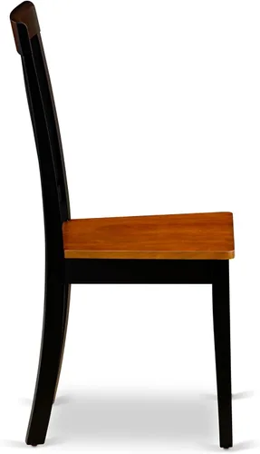Miniatura 10 de East West Furniture AVAT7-BLK-W Juego de mesa de comedor moderno de 7 piezas consta de una mesa de madera ovalada con hoja de mariposa y 6 sillas