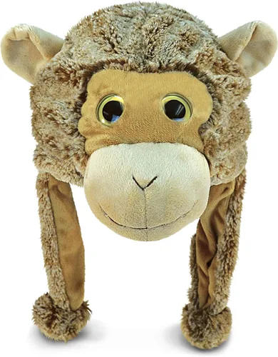 Miniatura 15 de Puzzled - Sombrero de mapache marrón de peluche - Sombrero súper suave y cálido con orejeras, gorro de invierno acogedor de forro polar para niños