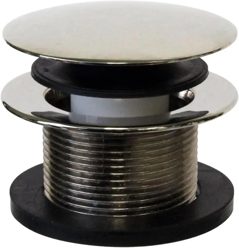 Miniatura 28 de Westbrass D398R-62 Tapón de drenaje de bañera con punta de hongo de rosca gruesa NPSM de 1-1/2 pulgadas, negro mate Mate negro
