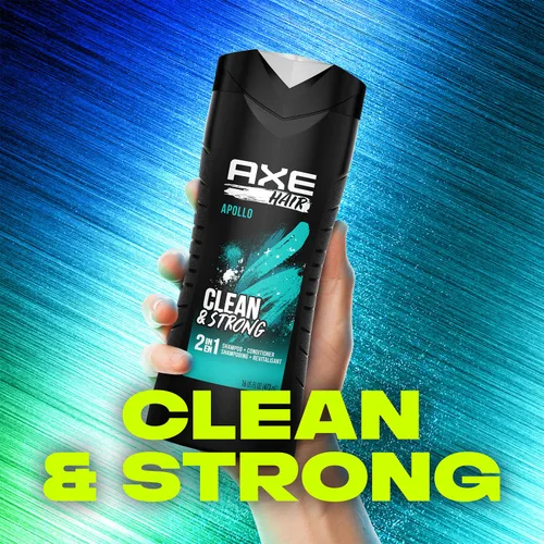 Miniatura 3 de AXE Set de desodorante Apollo para el cuidado del cabello y viaje para hombre, champú 2 en 1 + acondicionador + mini desodorante en aerosol, aroma a