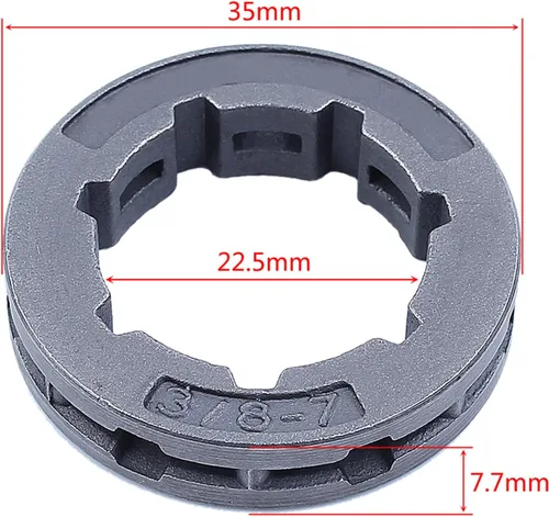 Miniatura 7 de Piñón de llanta 3/8 7T para Stihl MS660 066 MS650 064 MS661 MS460 046 MS461# 68210, rueda dentada