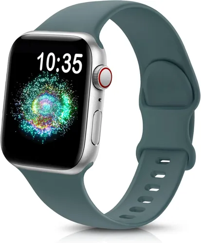 Miniatura 33 de TreasureMax - Correa deportiva compatible con Apple Watch de 38, 40, 41, 42, 44, 45, 46 y 49 mm, correa de silicona suave compatible con Apple Watch