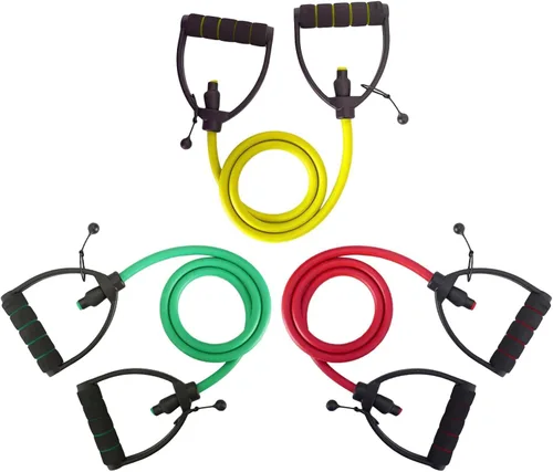 Bandas de resistencia con asas, bandas de resistencia para ejercicio, bandas de entrenamiento con anclajes de puerta, longitud ajustable, para