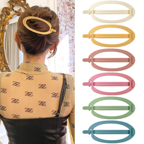 Miniatura 22 de Pinzas de pelo planas French Concord - 6 piezas, pinzas de pelo curvas sin deslizamiento, pinzas de agarre para volumen, pinzas de pelo para mujeres
