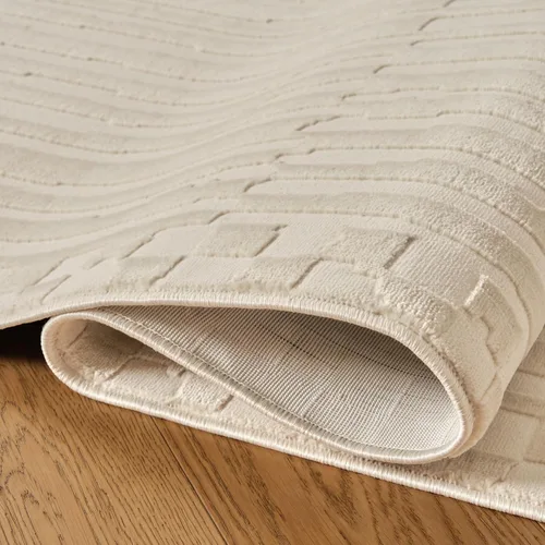 Miniatura 4 de Revival Rugs Soloba 3'11"x6'1" - Alfombra Lavable a Máquina para Cocina y Dormitorio - 100% Reciclada, Certificada Oeko-TEX, Pelo Mediano, Beige