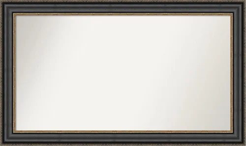 Miniatura 618 de Amanti Art Espejo personalizado, espejo de baño negro puente, espejo de pared o espejo de tocador de baño sobre el fregadero (26 x 26 pulgadas)