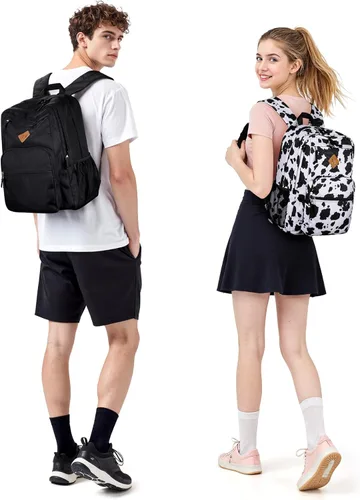 Miniatura 2 de ZORFIN - Mochila de 26 litros para la escuela, universidad y viajes, impermeable, con 8 compartimentos, Verde militar, Moderno