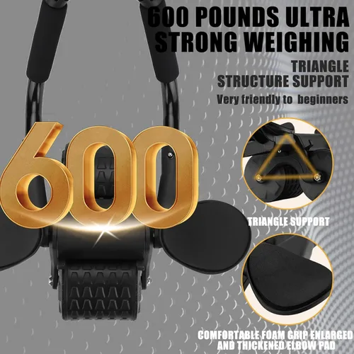 Miniatura 6 de Uota Rueda Abdominal de Rebote Automático con Soporte para Codo, Rodillo Abdominal para Máquina de Ejercicio Abdominal, Equipo de Entrenamiento