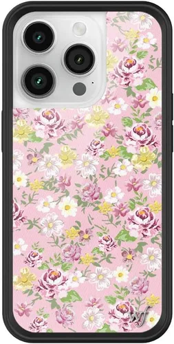Miniatura 27 de Wildflower Carcasas – Compatible con iPhone 14 Pro Protector negro parachoques, certificado de prueba de caída de 6.5 pies, propiedad de mujeres