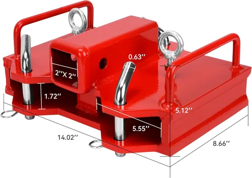 Miniatura 5 de YINTATECH Accesorio de enganche de remolque de carretilla elevadora doble, capacidad de remolque de 6500 libras por receptor de 2 pulgadas, se