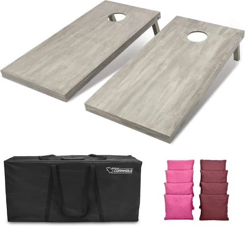 Miniatura 68 de GoSports Juego de tablas de cornhole de madera de tamaño reglamentario de 4 x 2 pies, incluye funda de transporte y bolsas de frijoles
